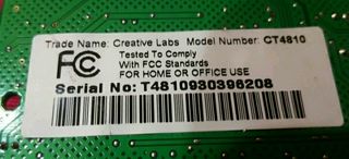 Tarjetas de sonido SoundBlaster - CT4810