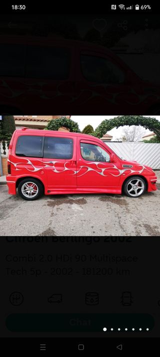 Citroen Berlingo 2002, totalmente tuneada y todo homologado, la más alta de su gama, con dos puertas laterales,no se va sin transferir.