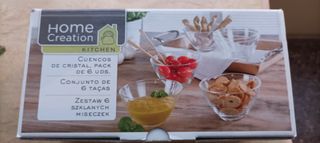 Juego 6 cuencos, ensaladeras individuales