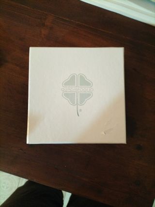 Svuotatasche perlinato verde acqua e bianco