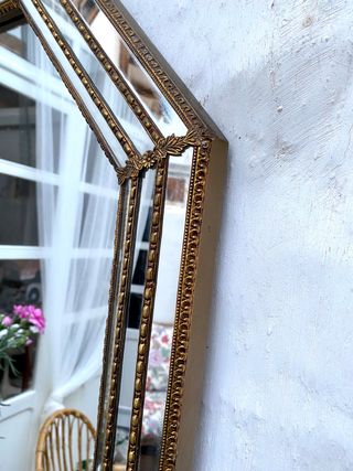 Vintage espejo estilo Veneciano octagonal