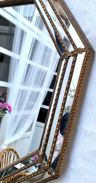 Vintage espejo estilo Veneciano octagonal