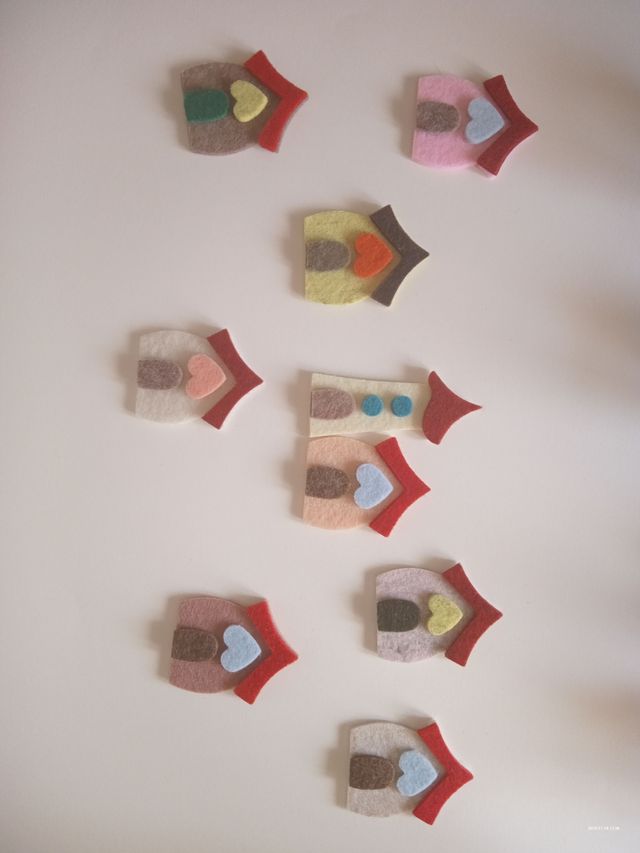 Fustellati in feltro rigido da 3mm per casette