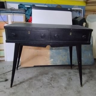 Tocador de madera tipo industrial años 70
