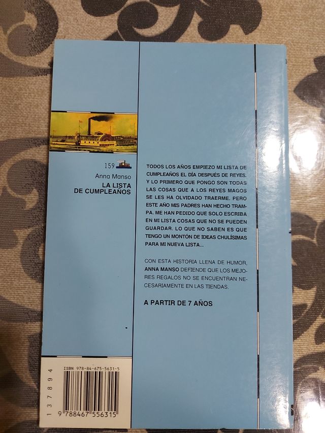 libro La lista de cumpleaños,  El barco de vapor