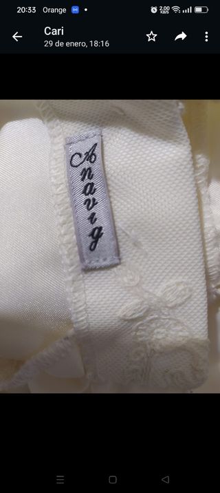 traje de comunión niña con un solo uso