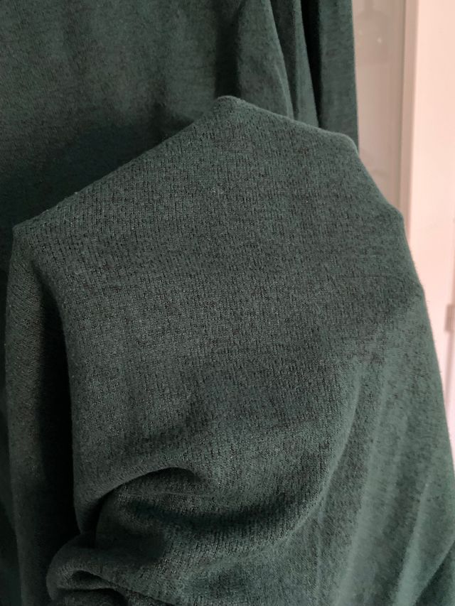 Vestido verde de algodón Stradivarius (talla L)