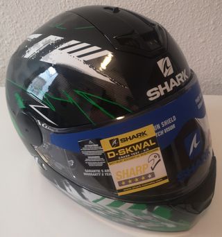 Casco Shark D-Skwal 2  verde amarillo
