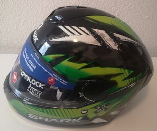 Casco Shark D-Skwal 2  verde amarillo