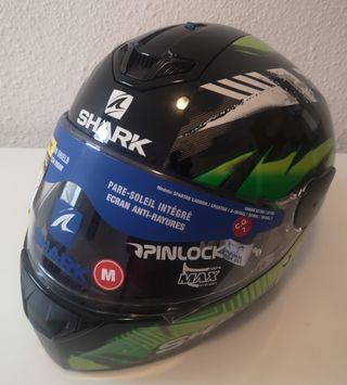 Casco Shark D-Skwal 2  verde amarillo