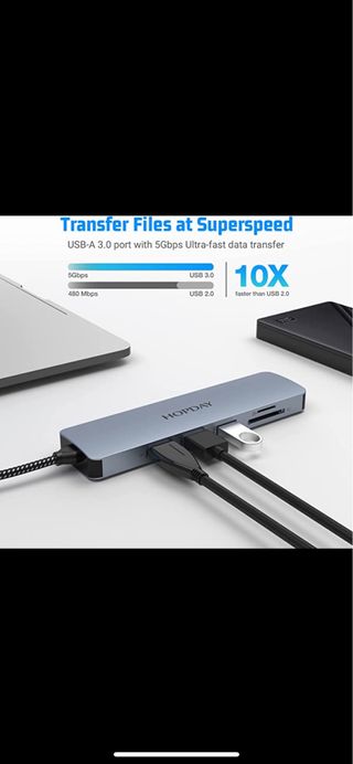 Hub 6 en 1 Adaptador USB C SIN ESTRENAR 