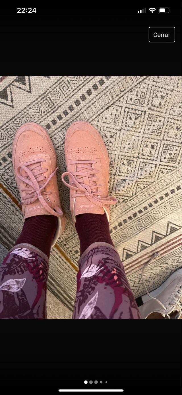 Zapatillas de ante rosas de Reebok