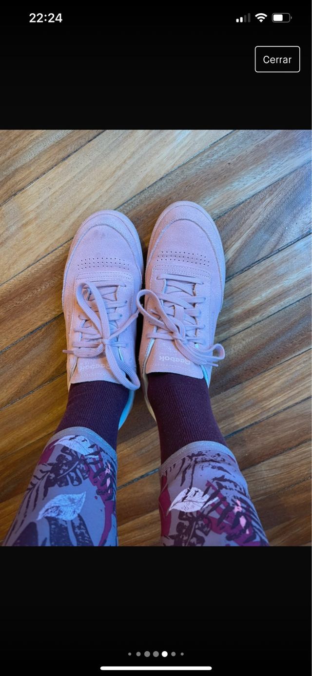 Zapatillas de ante rosas de Reebok