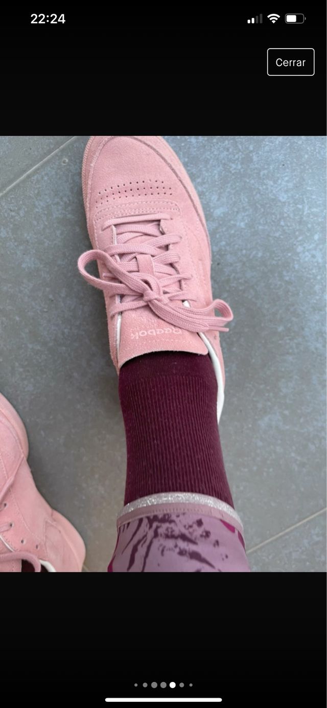 Zapatillas de ante rosas de Reebok
