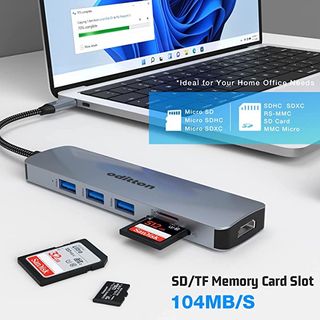 USB C HUB Estación Acoplamiento 6 en 1 NUEVO