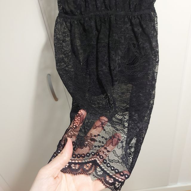 Camisón encaje negro