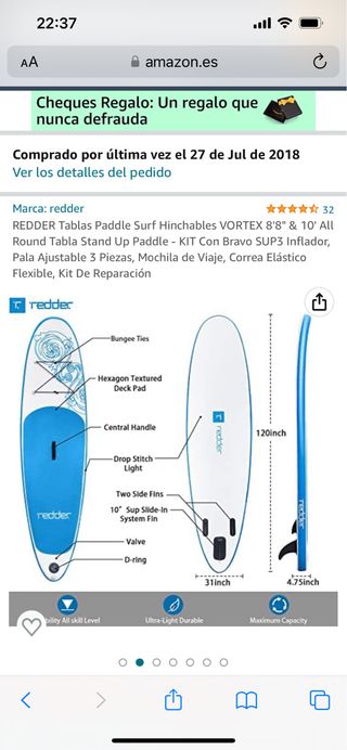 Table de paddel surf Redder