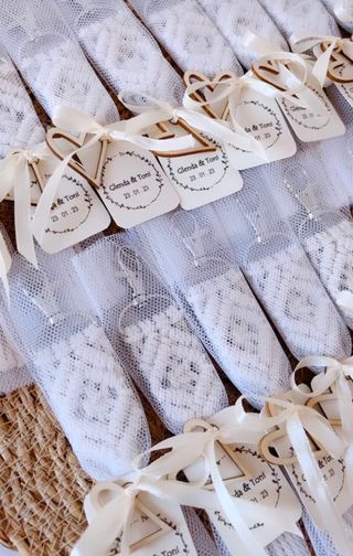 Llaveros de macramé (recordatorios boda)