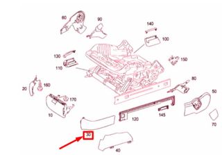 EMBELLECEDOR ASIENTO MERCEDES S W221