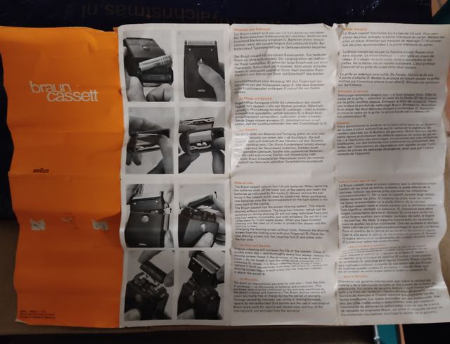 Maquina de afeitar Braun Cassett 1970