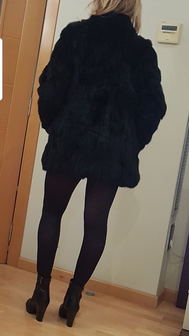 Chaquetón de piel, pelo natural