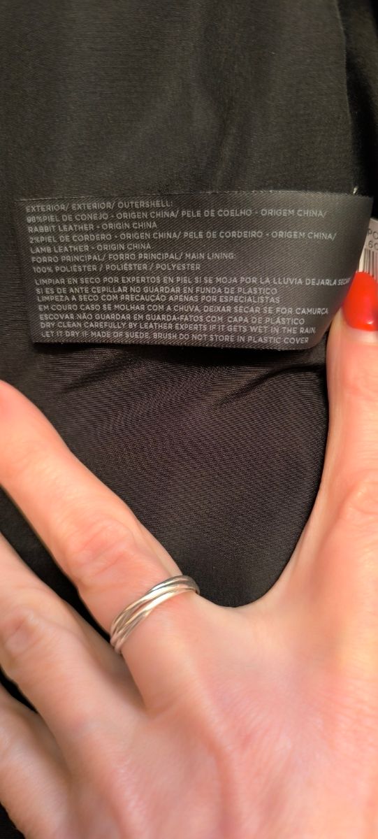 Chaquetón de piel, pelo natural