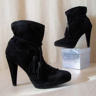 Botines tacón piel natural ZARA  39