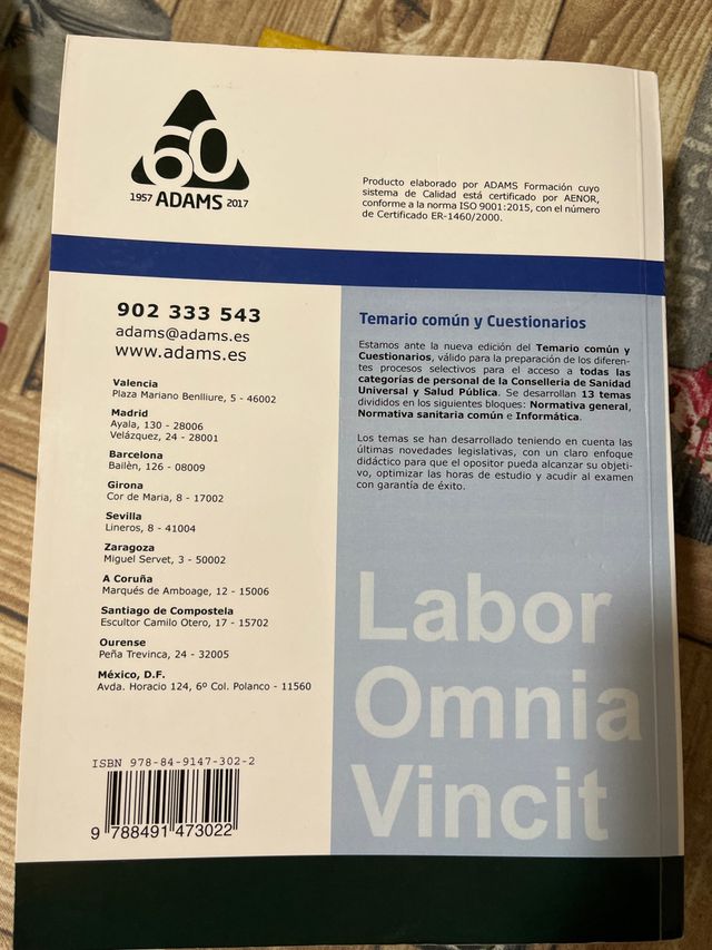 Temario común sanidad C Valenciana