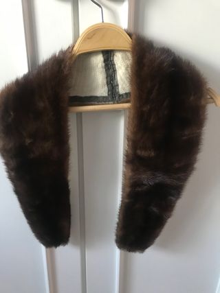 Cuello de piel tipo visón nuevo