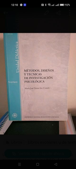 Métodos, diseños y técnicas de investigación psico