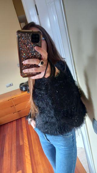 Jersey pelo talla S. Zara