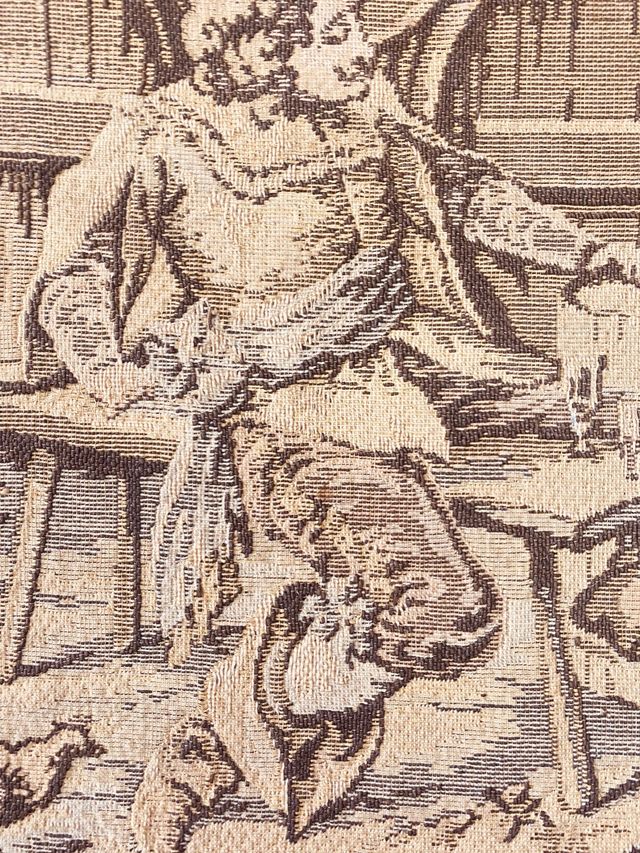 Antiguo tapiz escena