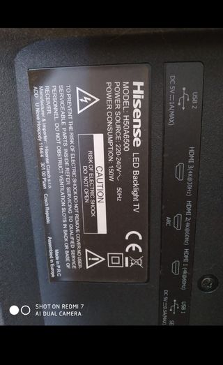 TV SMART TV hisense 50 pulgadas sin mando