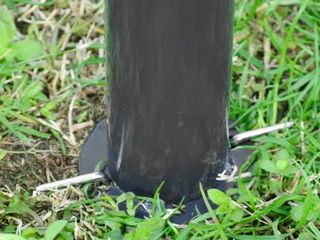 Pérgola hexagonal con laterales crema NUEVA