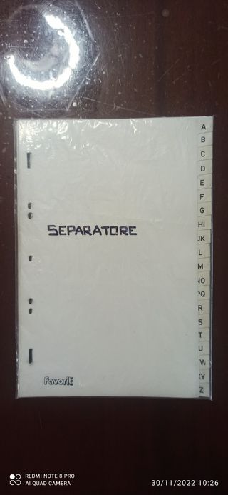 Separatore Alfabetico