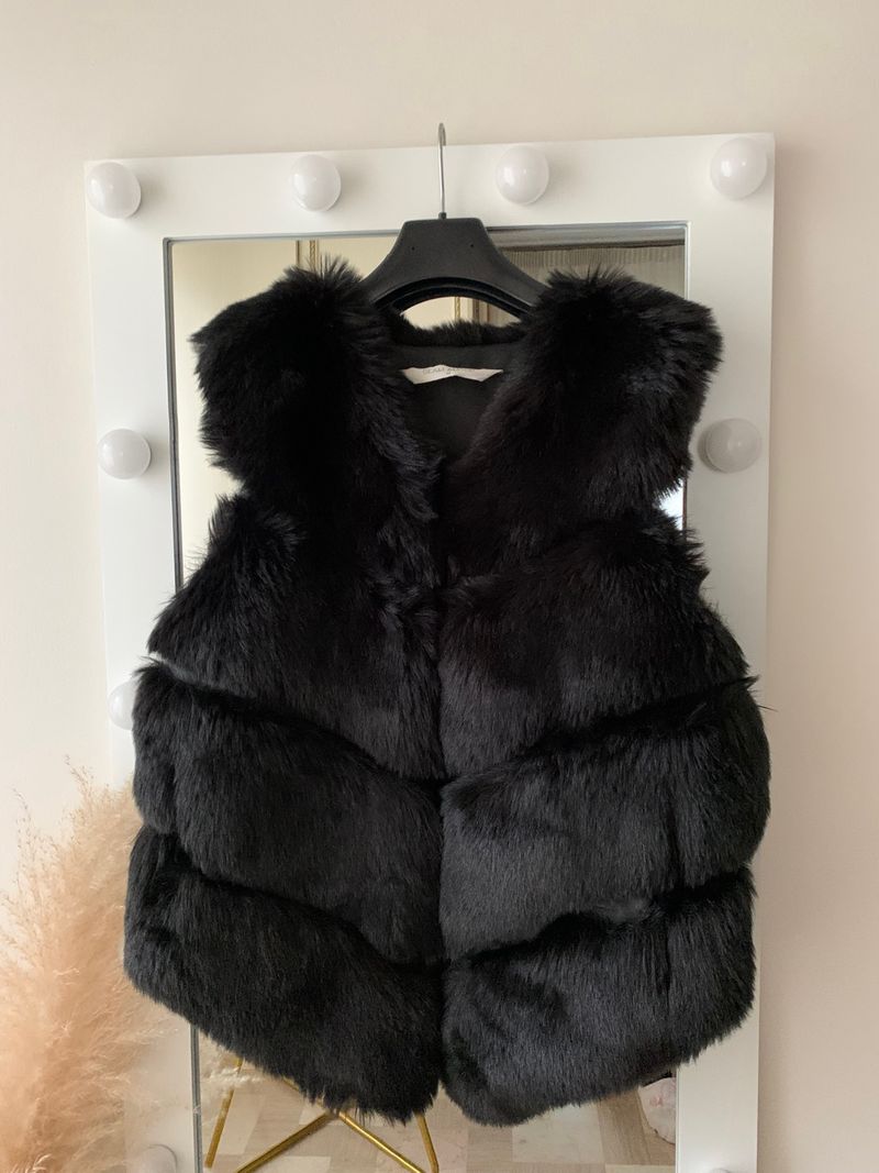 Wallapop Cappotto Nero Zara Uomo Zara Pellicciotto Nero Pelliccia