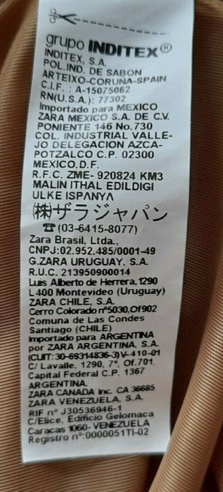 Falda de gasa de Zara