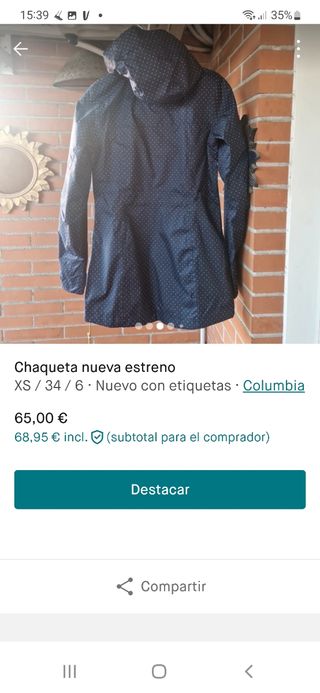 chaqueta tecnica marca COLUMBIA