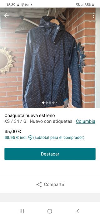 chaqueta tecnica marca COLUMBIA
