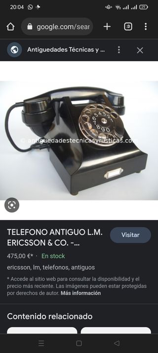 Teléfono antiguo ericson