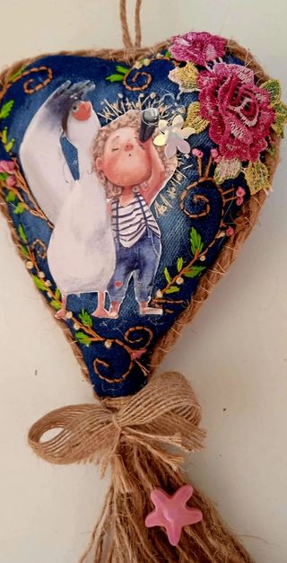 adorno saquitos olorosos corazón Martina colección