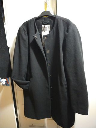 Vero Moda. abrigo lana tres cuartos negro talla XL