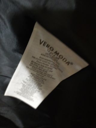 Vero Moda. abrigo lana tres cuartos negro talla XL
