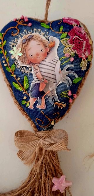 adorno saquito oloroso corazón Art Decó dream