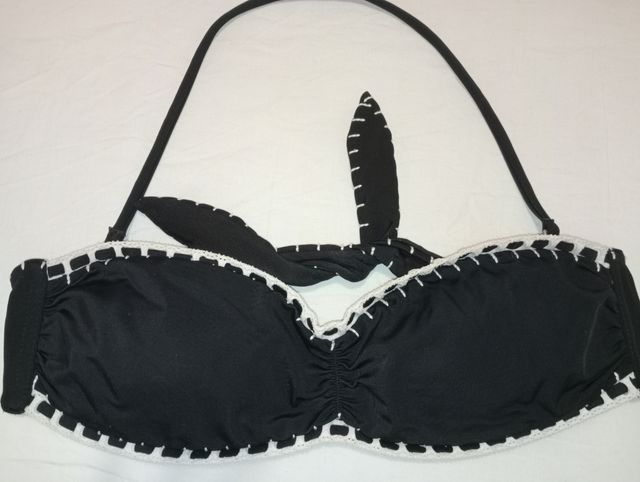 Nuovo reggiseno bikini nero XS
