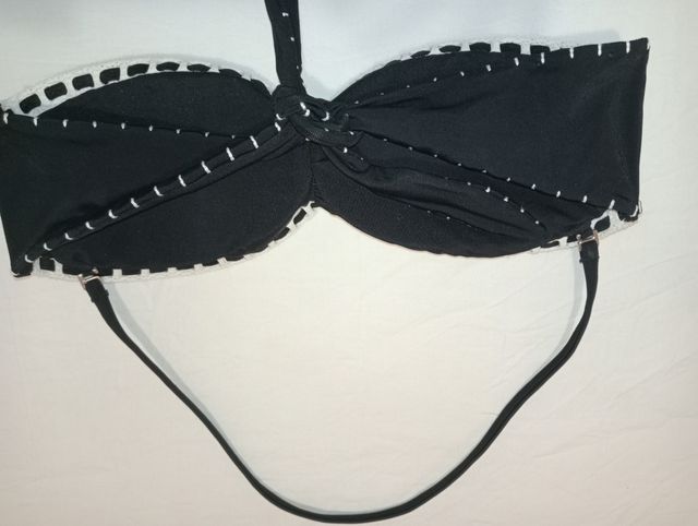 Nuovo reggiseno bikini nero XS