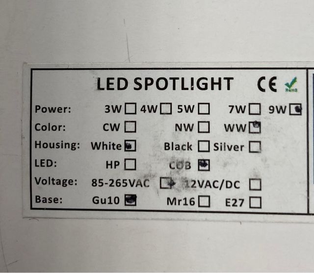 Lote 50 bombillas lámpares led gu10