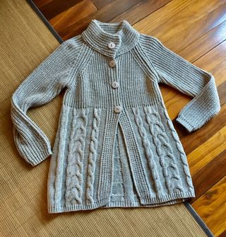 Chaqueta punto ochos gris