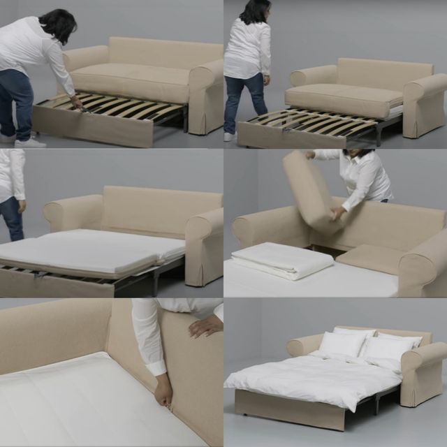 Sofá Cama Beige Ikea