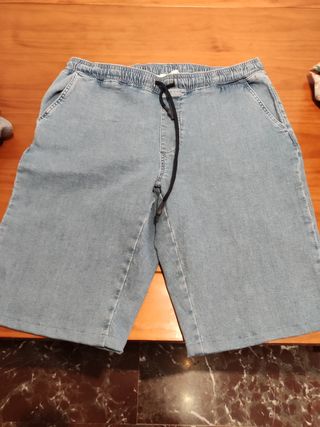 pantalon bermuda vaquero hombre